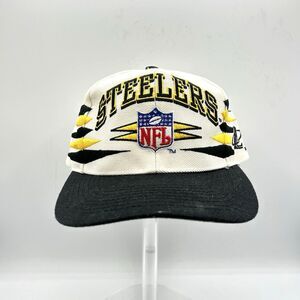Vintage Pittsburgh Steelers Logo Athletic Diamond Cut Snap Back NFL Pro Line 90